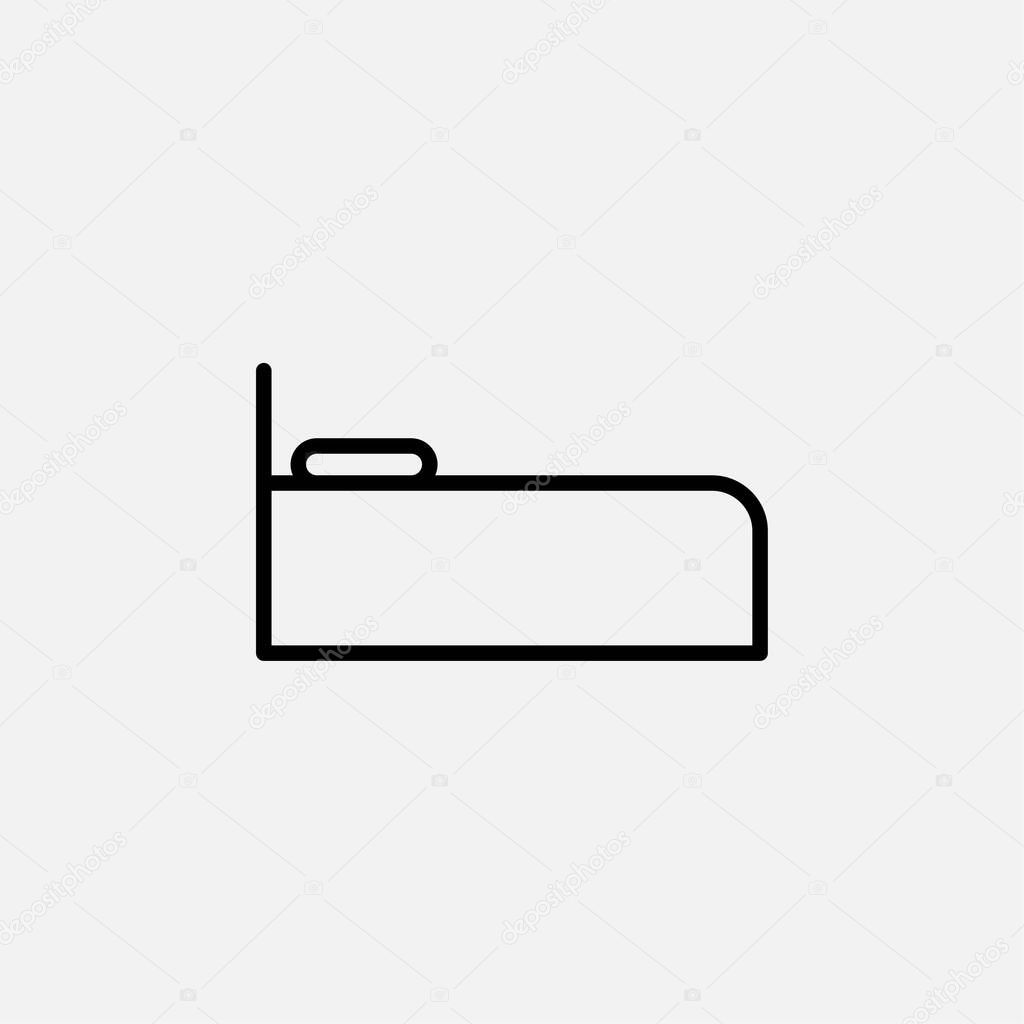 Bed line icon design concept