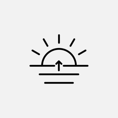 Gündoğumu, güneş çizgisi simge tasarımı konsepti