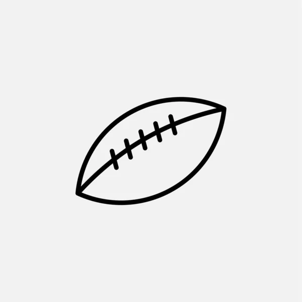 Rugby American Football Line Icon Design Concept — Image vectorielle