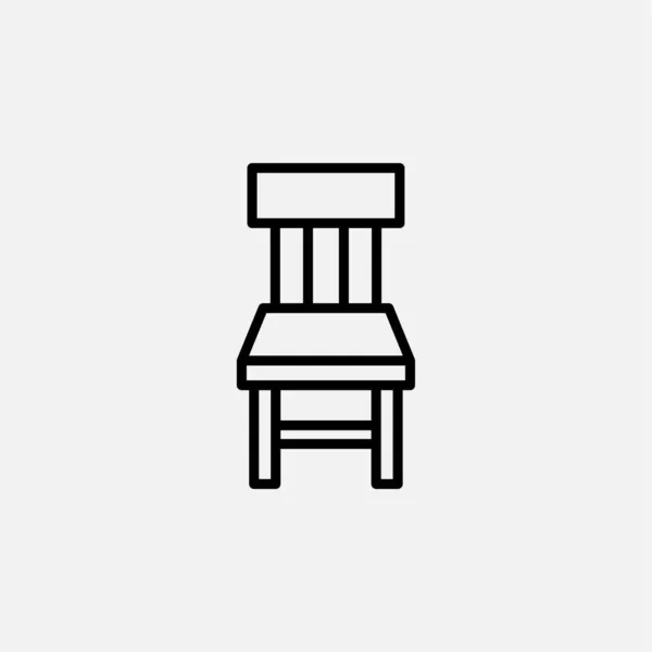 Sandalye Çizgisi Simgesi Tasarım Kavramı — Stok Vektör
