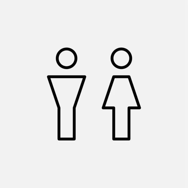 Koncepce Designu Genderové Mužské Ženské Linie — Stockový vektor