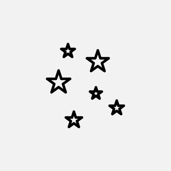 Концепция Иконок Линии Звезд — стоковый вектор