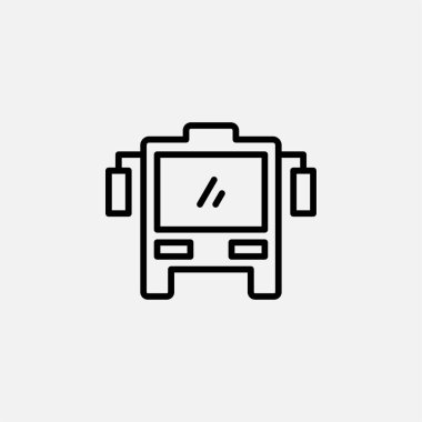 Otobüs satırı simge tasarımı kavramı