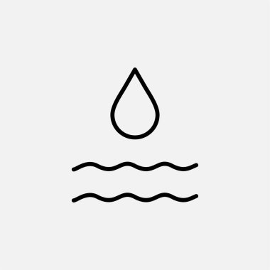Su, damlacık, sıvı çizgi simgesi tasarımı konsepti