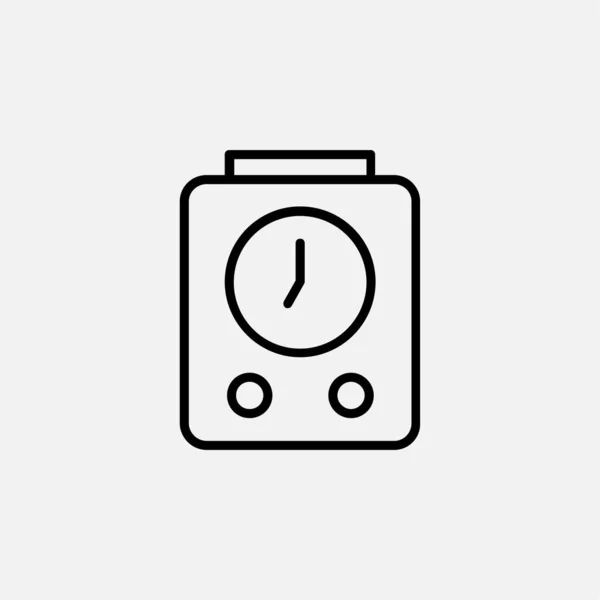 Alarma Concepto Diseño Iconos Línea Tiempo — Vector de stock