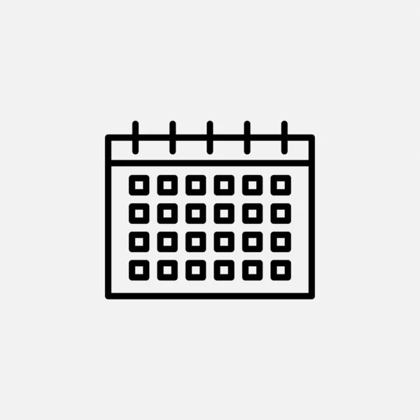 Kalender Datum Monat Fahrplan Icon Design Konzept — Stockvektor