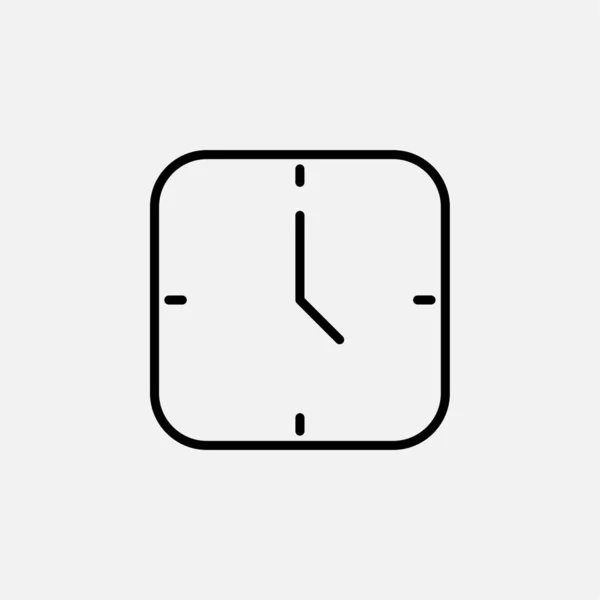 Relógio Relógio Conceito Design Ícone Linha Tempo — Vetor de Stock