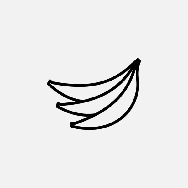 Banana Fresh Fruit Line Icon Design Concept — Stock Vector