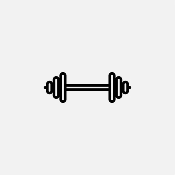 Gym Bodybuilding Fitness Line Icon Design Concept — Stock Vector