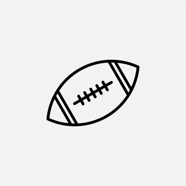 Rugby American Football Line Icon Design Concept — Image vectorielle