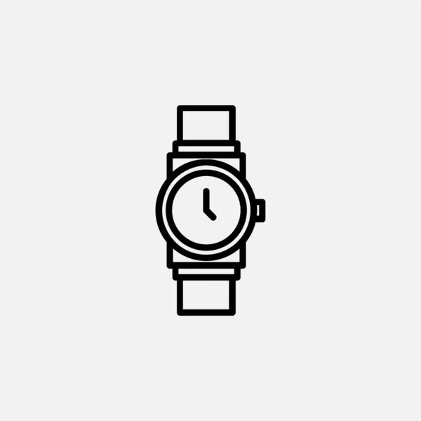 Reloj Línea Reloj Pulsera Icono Concepto Diseño — Archivo Imágenes Vectoriales