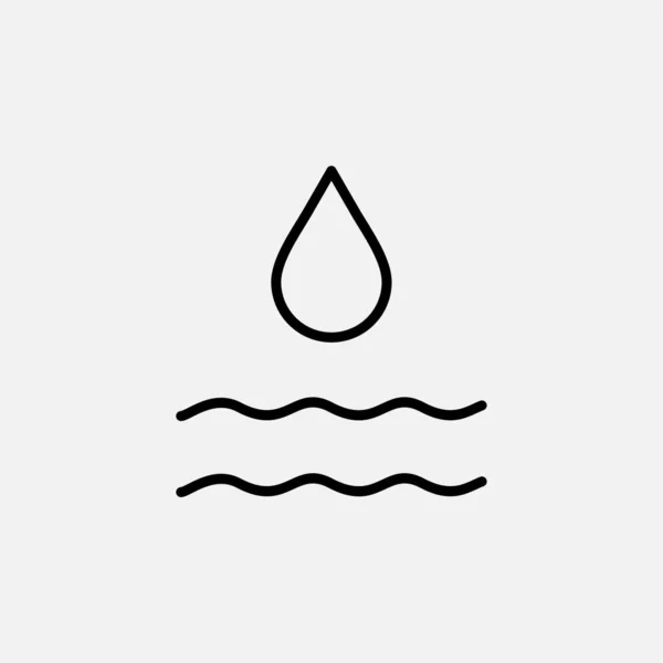 Concepto Diseño Iconos Agua Gotitas Líneas Líquidas — Vector de stock