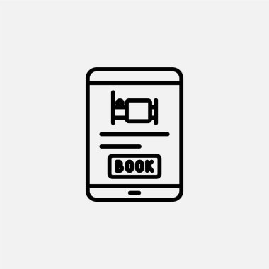 Rezervasyon, bilet satırı simgesi, vektör, illüstrasyon, logo şablonu. Pek çok amaca uygun..