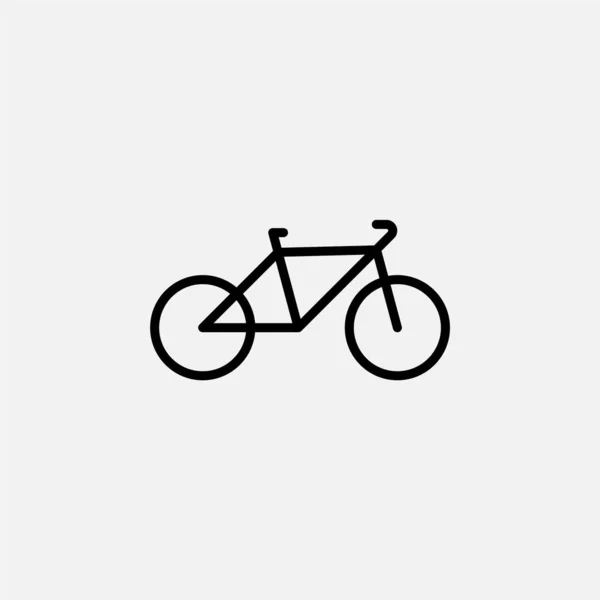 Bicicleta Ícone Linha Bicicleta Vetor Ilustração Modelo Logotipo Adequado Para —  Vetores de Stock