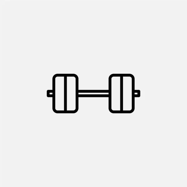 Barbell Gimnasio Icono Línea Fitness Vector Ilustración Plantilla Logotipo Conveniente — Archivo Imágenes Vectoriales