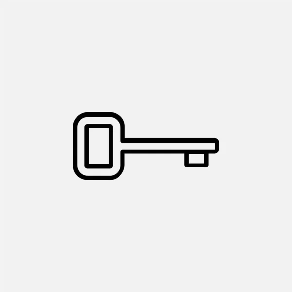 Key Lock Line Icon Vector Illustration Logo Template Suitable Many — Stock Vector