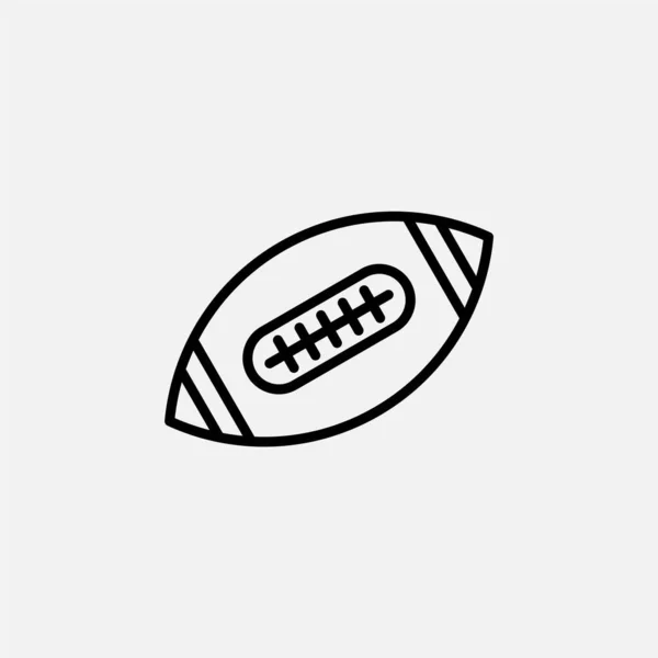 Rugby Icono Línea Fútbol Americano Vector Ilustración Plantilla Logotipo Conveniente — Archivo Imágenes Vectoriales