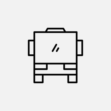 Otobüs, toplu taşıma hattı simgesi, vektör, illüstrasyon, logo şablonu. Pek çok amaca uygun..