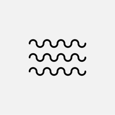 Nehir, okyanus, deniz hattı ikonu, vektör, illüstrasyon, logo şablonu. Pek çok amaca uygun..