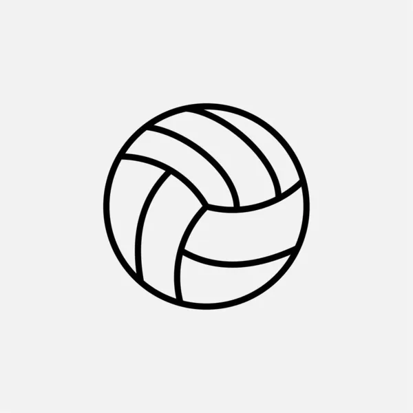 Волейбол Значок Лінії Волейболу Вектор Ілюстрація Шаблон Логотипу Підходить Багатьох — стоковий вектор