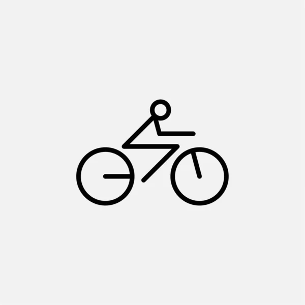 Велосипед Иконка Велосипедной Линии Вектор Иллюстрация Шаблон Логотипа Подходит Многих — стоковый вектор