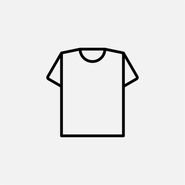 Рубашка Значок Казуальной Линии Вектор Иллюстрация Шаблон Логотипа Подходит Многих — стоковый вектор
