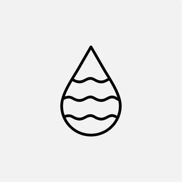 Wasser Tröpfchenliniensymbol Vektor Illustration Logovorlage Für Viele Zwecke Geeignet — Stockvektor