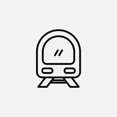 Tren, lokomotif çizgisi simgesi, vektör, çizim, logo şablonu. Pek çok amaca uygun..