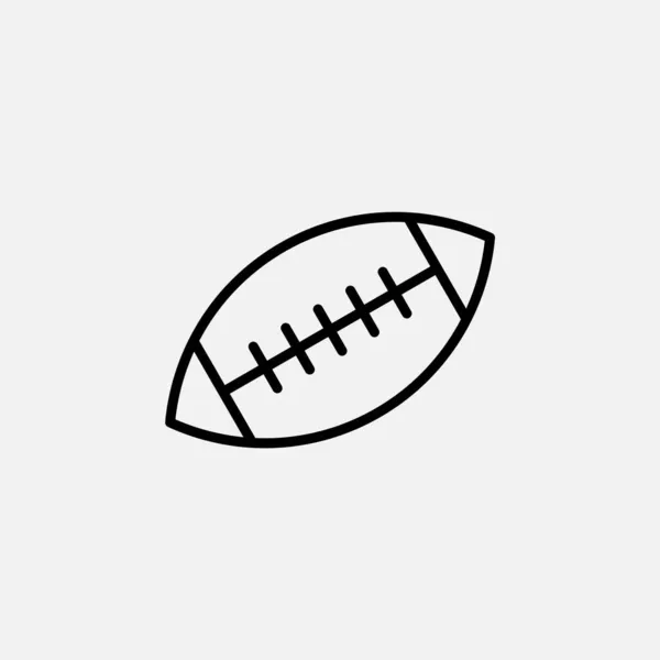 Rugby American Football Lijn Icoon Vector Illustratie Logo Template Geschikt — Stockvector