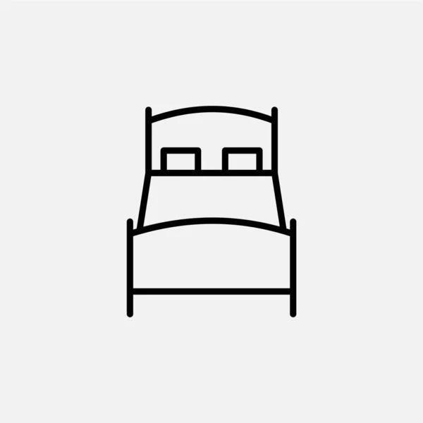 Bett Sleep Line Icon Vektor Illustration Logovorlage Für Viele Zwecke — Stockvektor
