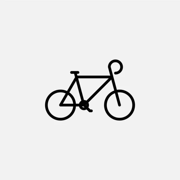 Bicicleta Icono Línea Bicicleta Vector Ilustración Plantilla Logotipo Conveniente Para — Archivo Imágenes Vectoriales