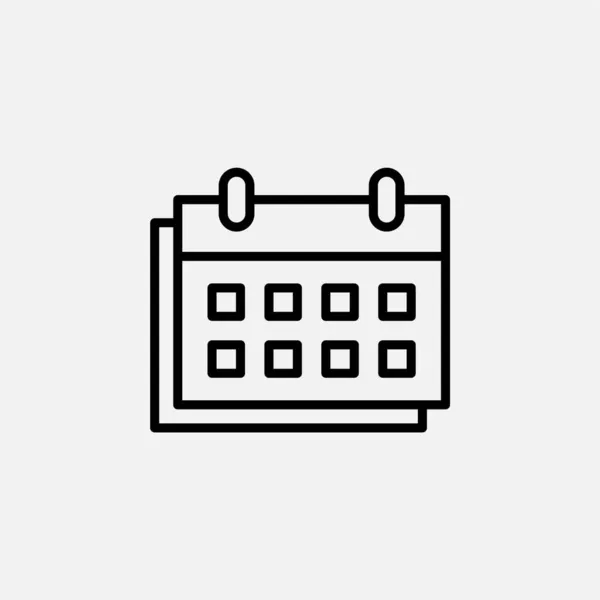 Kalender Zeilensymbol Vektor Illustration Logovorlage Für Viele Zwecke Geeignet — Stockvektor