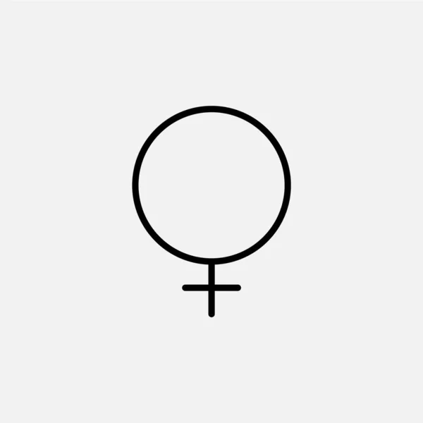 Gênero Mulher Menina Ícone Linha Feminina Vetor Ilustração Modelo Logotipo —  Vetores de Stock