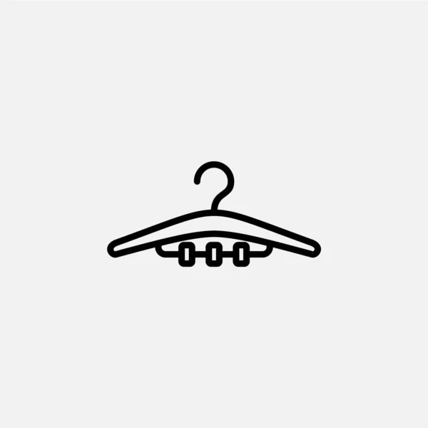 Hanger Line Icon Vector Illustration Logo Template Suitable Many Purposes — Stock Vector