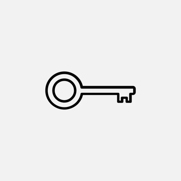 Nyckellinjeikon Vektor Illustration Logotyp Mall Lämplig För Många Ändamål — Stock vektor