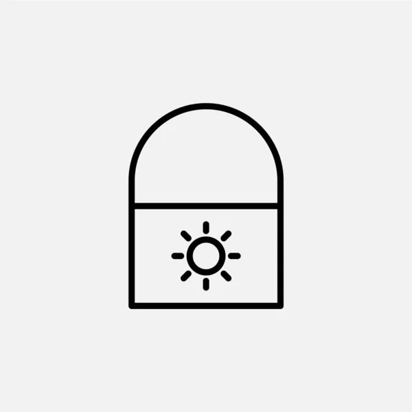 Sonnencreme Sonnenschutzlinien Symbol Vektor Illustration Logovorlage Für Viele Zwecke Geeignet — Stockvektor