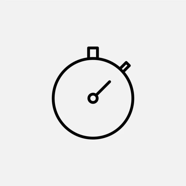 Timer Ícone Linha Cronômetro Vetor Ilustração Modelo Logotipo Adequado Para — Vetor de Stock