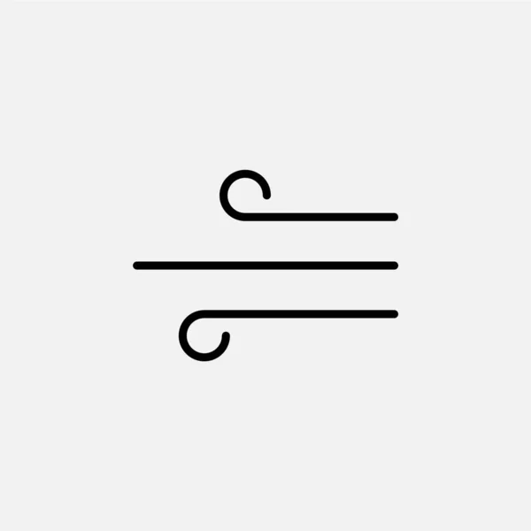 Wind Luft Liniensymbol Vektor Illustration Logovorlage Für Viele Zwecke Geeignet — Stockvektor