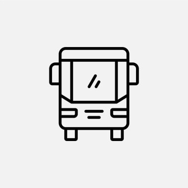 Otobüs, halk, ulaşım hattı simgesi, vektör, illüstrasyon, logo şablonu. Birçok Amaç İçin Uygun.