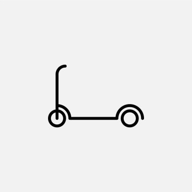 Scooter, Kick, Ride Line Icon, Vector, Illustration, Logo Şablonu. Birçok Amaç İçin Uygun.