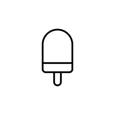 Dondurma, İkon, Tatlı, Dondurma, Taze, Gelato Hattı Simgesi, Vektör, İllüstrasyon, Logo Şablonu. Birçok Amaç İçin Uygun.