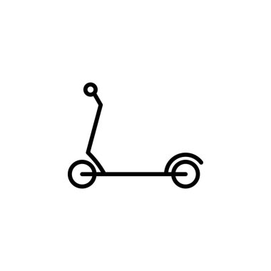 Scooter, Kick, Ride Line Icon, Vector, Illustration, Logo Şablonu. Birçok Amaç İçin Uygun.