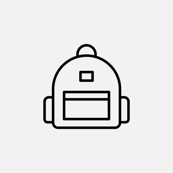 Backpack Line Icon Vektor Illustration Logo Template Für Viele Zwecke — Stockvektor