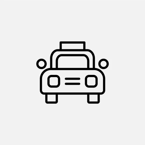 Táxi Táxi Ícone Linha Viagem Vetor Ilustração Modelo Logotipo Adequado —  Vetores de Stock