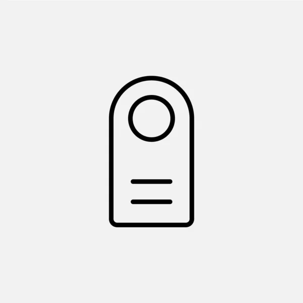 Kapı Askısı, Otel Hat Simgesi, Vektör, İllüstrasyon, Logo Şablonu. Birçok Amaç İçin Uygun.