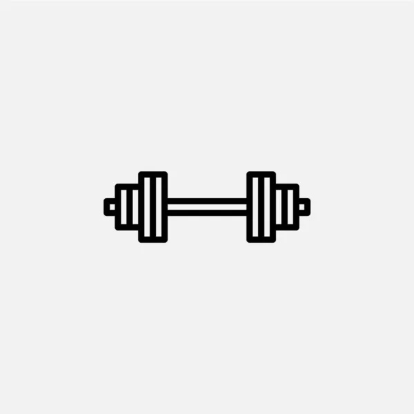Palestra Fitness Weight Line Icon Vector Illustrazione Logo Template Adatto — Vettoriale Stock