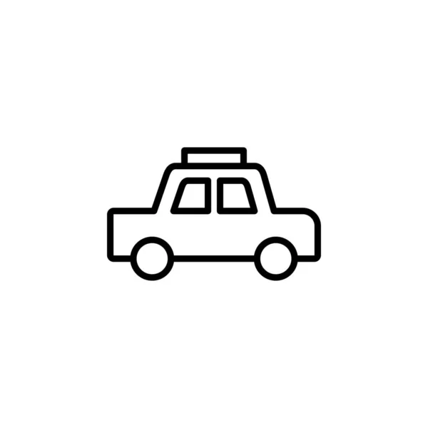 Cab Taxi Travel Line Icon Vector Illustration Logo Template Suitable — Stock Vector