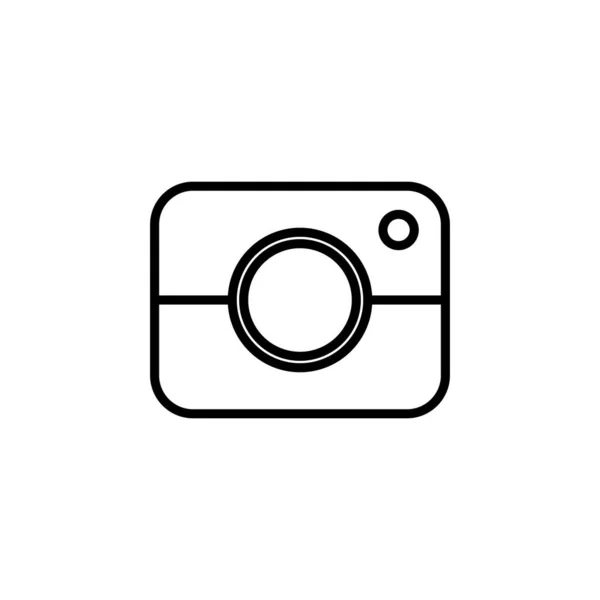 Câmera Fotografia Digital Ícone Linha Foto Vetor Ilustração Modelo Logotipo — Vetor de Stock