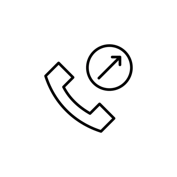 Chamada Centro Ícone Linha Telefônica Vetor Ilustração Modelo Logotipo Adequado — Vetor de Stock