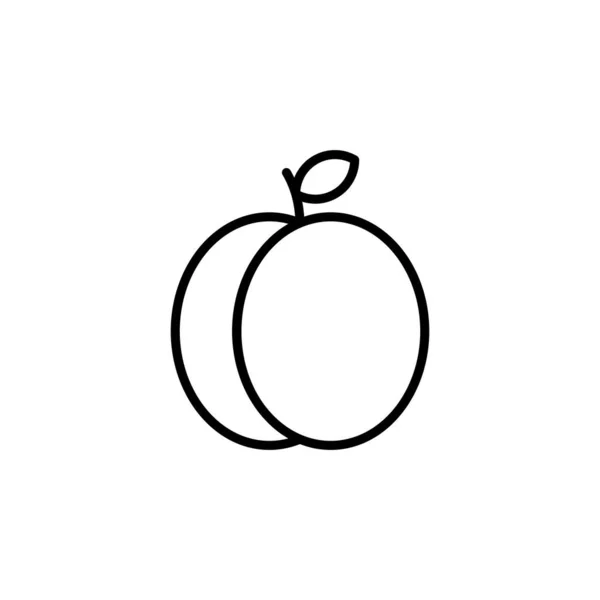 Pfirsichlinien Symbol Vektor Illustration Logo Vorlage Für Viele Zwecke Geeignet — Stockvektor